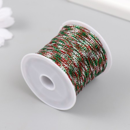 Contain cord on the Bobin "New Year" winding 15 m thick 2 mm 4.3x4.7x4.7 cm-1