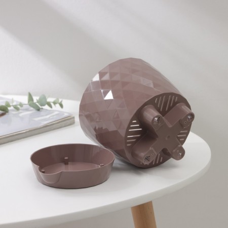 Pot for flowers with basal watering "Rumba", 1 l, brown color-4