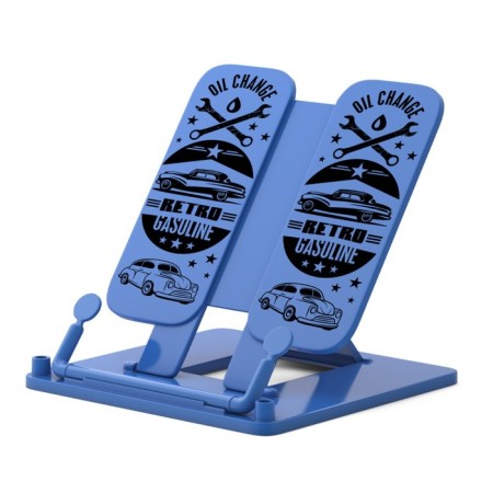 Book stand Erichkrause Vintage Car, plastic, blue with a pattern