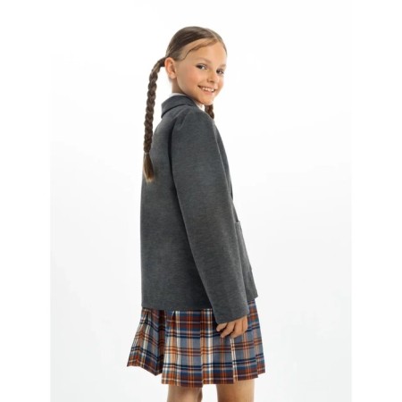 Jacket for girl Study Lass, height 134 cm, gray color-8