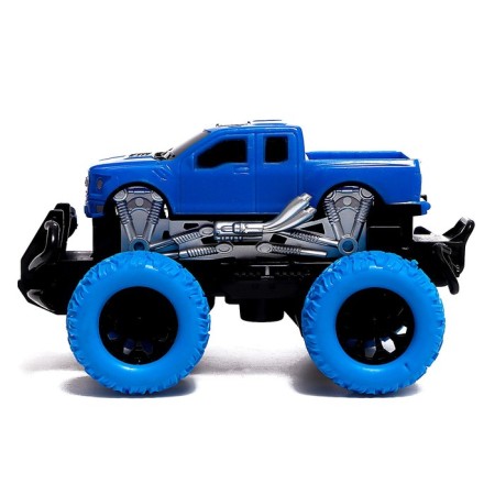 Radio controlled jeep Truck, scale 1:20, works on the battery, the color is blue-1