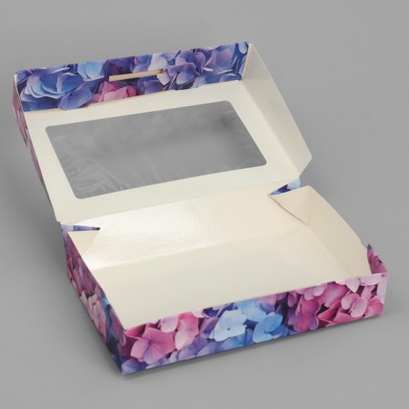 Confectionery packaging, boxing box "Hortension", 20 x 12 x 4 cm-1