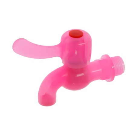 Water cutting tap zein, with a flat handle, pp, with a ball mechanism, pink-1