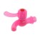 Water cutting tap zein, with a flat handle, pp, with a ball mechanism, pink
