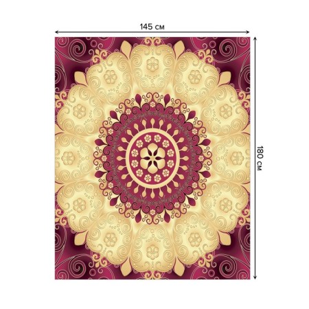 The tablecloth “Blooming heat”, rectangular, Saten, size 145x180 cm-1