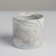Ceramic pot with embossing, Kotik Kashpo, 8 x 7.5 cm