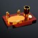 Table set 4V1 with a business card holder, red tree