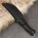 Caucasian knife "snake" with scabbard, steel - 65x13, handle - elastron