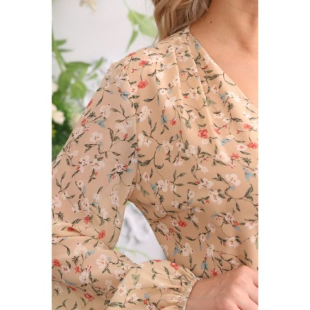 Female dress, size 52, beige color-12