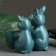 Two Bulldogs Content stand Green, 21x19x19cm