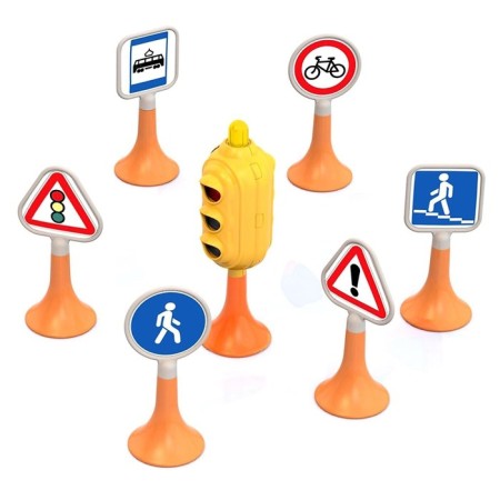 Set "Road Signs" No. 1, traffic light, 6 signs