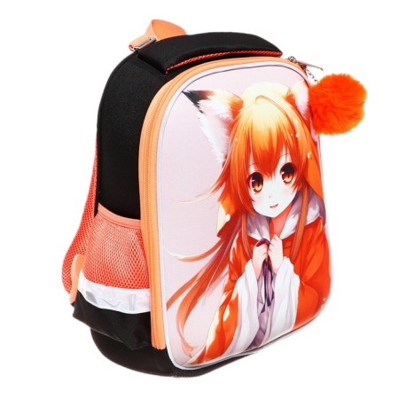 Frame backpack, 35x26x13, Seventeen, girl EVA, black/orange-1