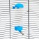 Drill for a cage, 500 ml, 9 x 6.5 x 23 cm, blue