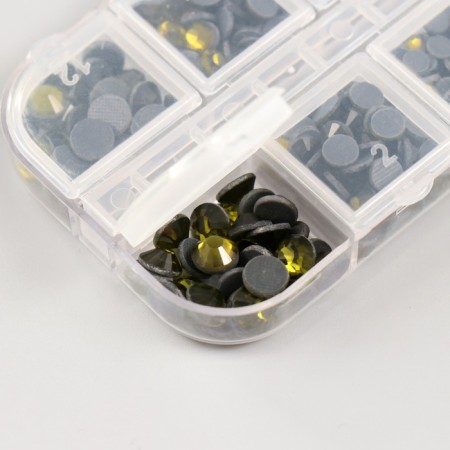 Decor for creativity Glass "Rhubates truncated cone. Olive" d = 2-6.5 mm nr 2600 pcs-3