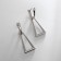 Earrings metal xuping triangle, silver color