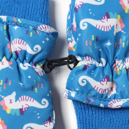 Winter children's mittens minku, blue color, 15cm-3