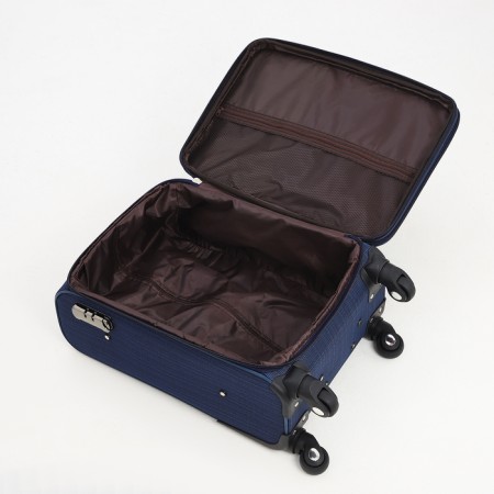 Small suitcase 20 "on lightning, code castle, with extension, blue color-8