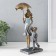 Souvenir Polystone "Mom with her son on a walk under the umbrella" Blue 28x11x8 cm