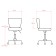 Senor+chair is low, 46 × 50 cm, pneumatic lift, five -pound chrome, black color