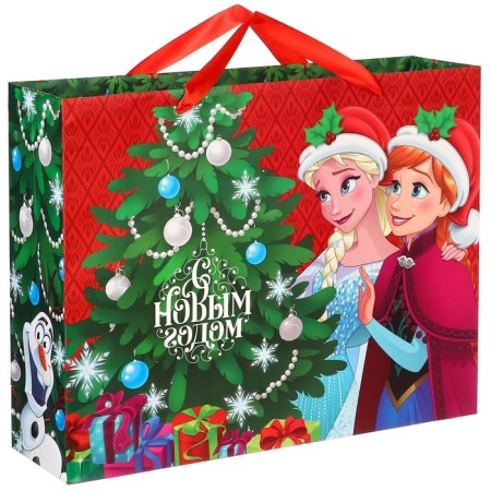 New Year. Gift package, 40x31x11.5 cm, packaging, cold heart mix-1