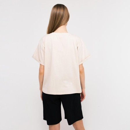 Women's T-shirt Minaku Regular Fit: beige color, rn 52-2