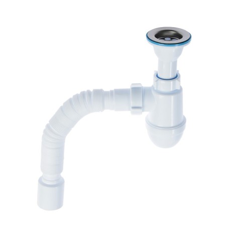 Universal siphon "Ani Plast" Varangian C5510, 1 1/2 "x 40 mm, with a flexible pipe 40 x 50 mm