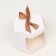 Box hexagonal, with a window, white, 10 x 10 x 10 cm
