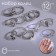 Ring set 12 pieces "Inspiration", size mix, color black-serebly