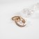 Brooch "Sniffers" Trio, white-green color in gold