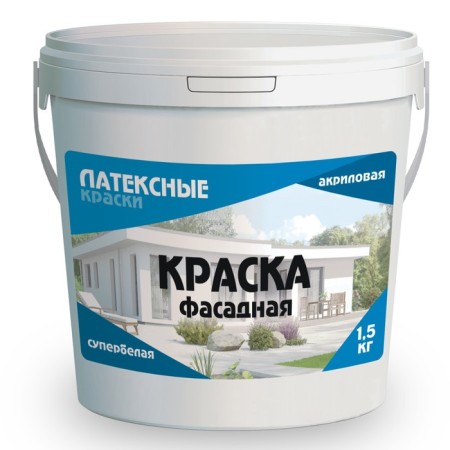 Fleer paint for internal and outdoor works "Latex paints", 1.5 kg, super -by