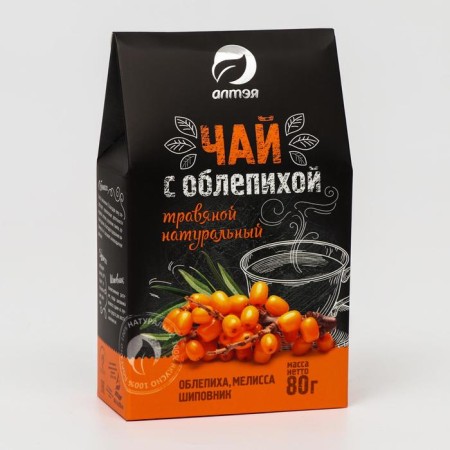 Natural herbal tea with sea buckthorn, 80 g