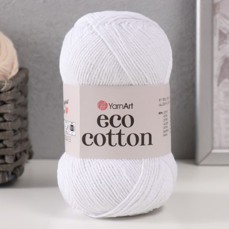 Yarn "Eco-Cotton" 80% cotton 20% polyester 220m/100g (760 ultrable)-4