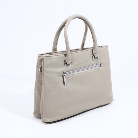 Luggage bag on lightning, 2 external pockets, color gray color-1