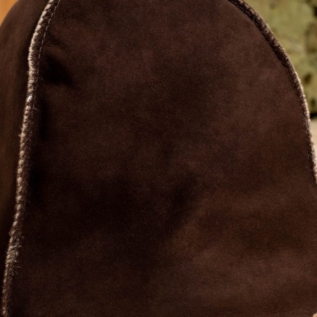 A cap of a sheepskin "Classic" Skornya seam, brown-1