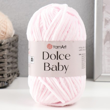 Yarn "Dolce Baby" 100% micropoliester 85m/50 g (781 sv. Rizovye)-2