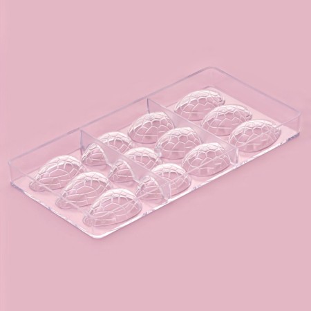 Chocolate Form Konfinetta "Chocolate Egg", 27.5 × 13.5 cm, 12 cells (3.6 × 5.7 × 1.5 cm)-3
