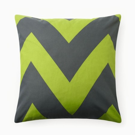 Pillowcase "Ethel" Green Chevron 70*70, 100% cotton, Poplin, 125 g/m2