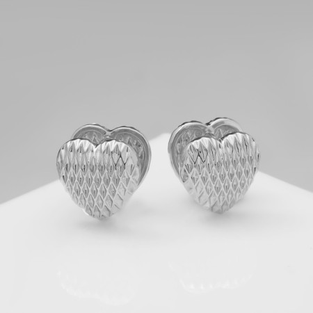 Earrings Metal "Accord" Ornament, silver color