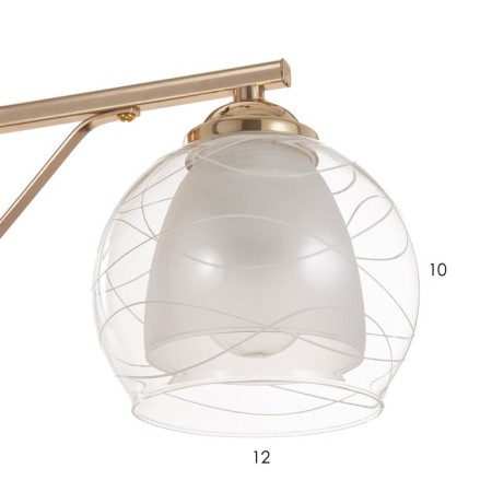 Arlett chandelier 3x60W E27 gold 54x54x26cm Ritter-4