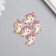 Decor for creativity metal, enamel "Curly Unicorn" 2.1x2.3 cm