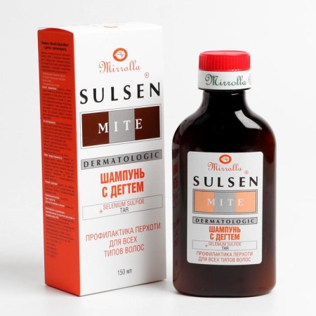 Shampoo Mirrolla "Sulsen Mita" 1% with a tar, 150 ml-3