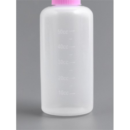 A set for feeding puppies and kittens (a bottle of 60 ml, nipple and ruff), pink-2