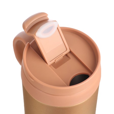 Thermal circle, 450 ml, Hot & Cool, retains heat 12 hours, 13 x 16 cm, gold-2