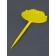 Garden signs for marking, curly, 15 cm, set 10 pcs., Plastic, yellow, Greengo