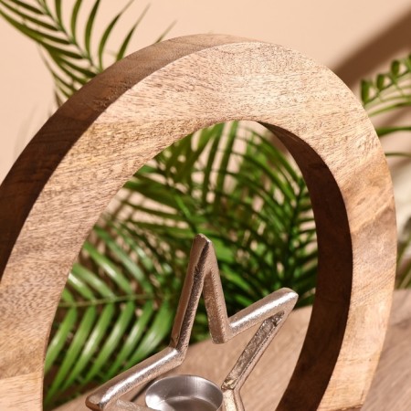 Climber in the wooden ring "Star" 30x8x33 cm-5