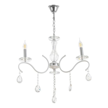 Chandelier A3809/3 wt+CR white/chrome/Crystal 3x40W E14 61x56x87cm