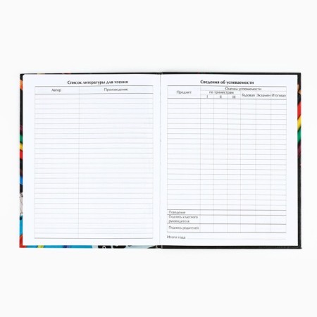 School diary for grade 1-11, in an integrated cover, 40 l. "School accessories"-3