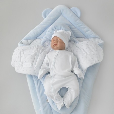 Set for discharge Winter Kinderlitto "Bear", 5 items, height 56-62 cm, blue color-1
