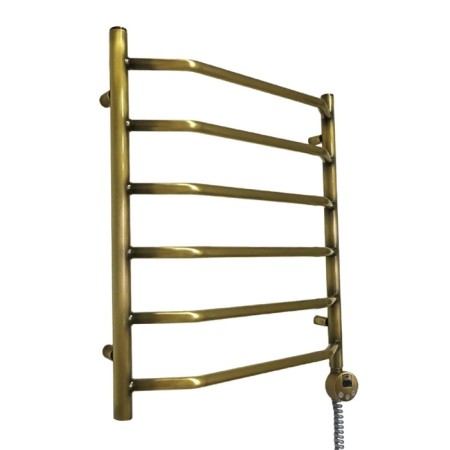 Domoterm electric heated towel rail "Laura", 500 x 600 mm, 6 crossbars, right, bronze-1