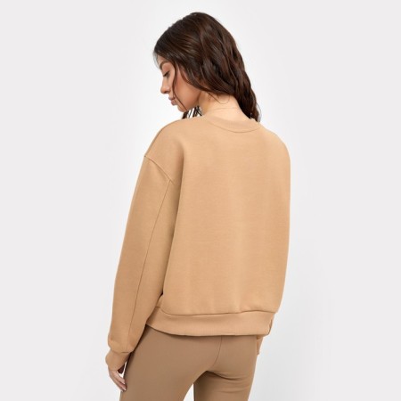 Female sweatshirt, beige color, size 50-2